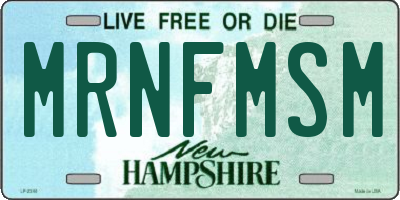 NH license plate MRNFMSM