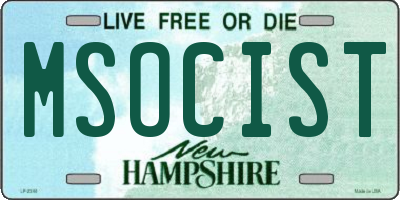 NH license plate MSOCIST