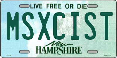 NH license plate MSXCIST