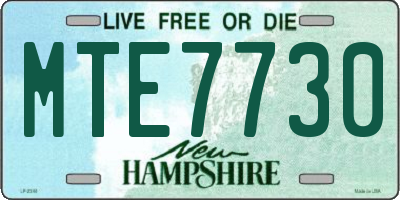 NH license plate MTE7730