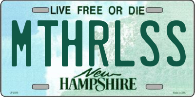 NH license plate MTHRLSS
