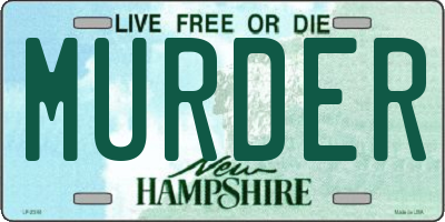 NH license plate MURDER