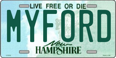 NH license plate MYFORD