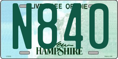 NH license plate N840