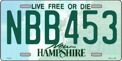 NH license plate NBB453