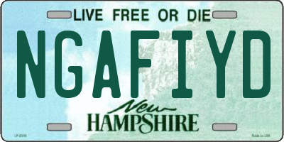 NH license plate NGAFIYD