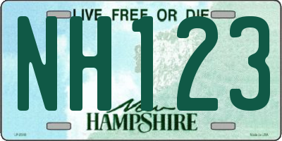 NH license plate NH123