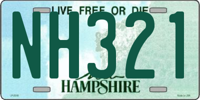 NH license plate NH321