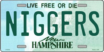 NH license plate NIGGERS