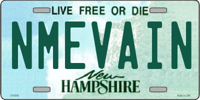 NH license plate NMEVAIN
