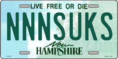NH license plate NNNSUKS