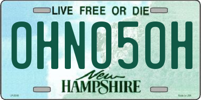 NH license plate OHNO5OH