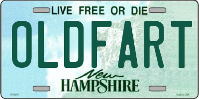 NH license plate OLDFART