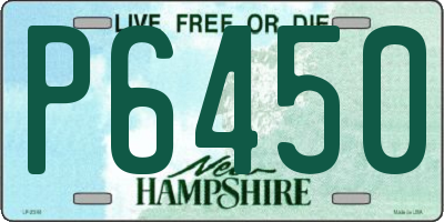 NH license plate P6450