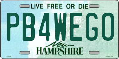 NH license plate PB4WEGO