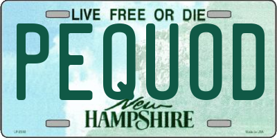 NH license plate PEQUOD