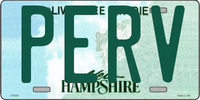 NH license plate PERV