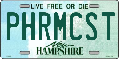 NH license plate PHRMCST