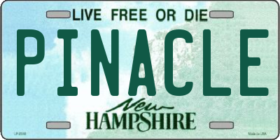 NH license plate PINACLE