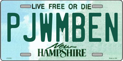 NH license plate PJWMBEN