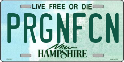 NH license plate PRGNFCN
