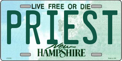 NH license plate PRIEST