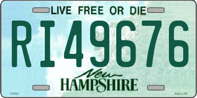 NH license plate RI49676