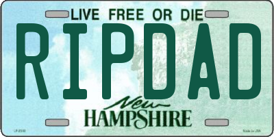 NH license plate RIPDAD