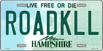 NH license plate ROADKLL