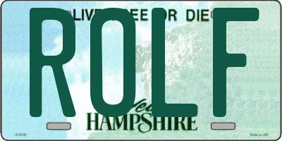 NH license plate ROLF