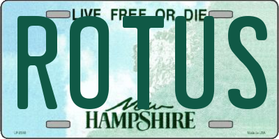 NH license plate ROTUS