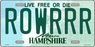 NH license plate ROWRRR