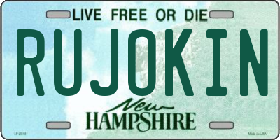 NH license plate RUJOKIN