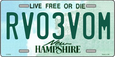 NH license plate RVO3VOM