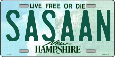 NH license plate SASAAN