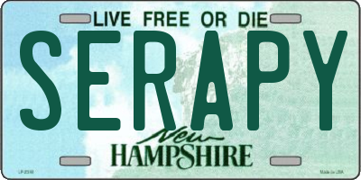 NH license plate SERAPY