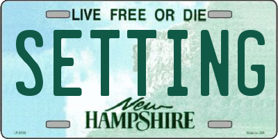 NH license plate SETTING