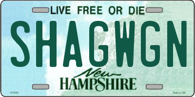 NH license plate SHAGWGN
