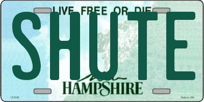 NH license plate SHUTE