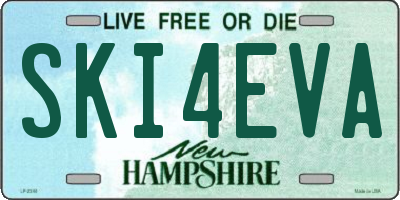 NH license plate SKI4EVA