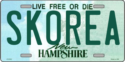 NH license plate SKOREA