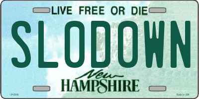 NH license plate SL0D0WN