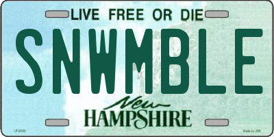 NH license plate SNWMBLE