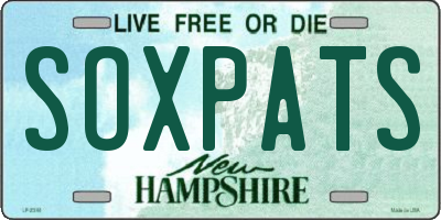 NH license plate SOXPATS