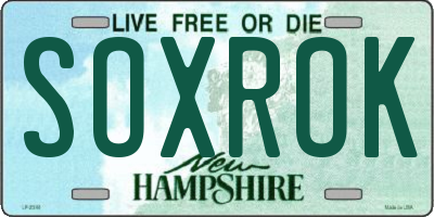 NH license plate SOXROK