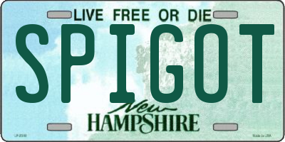 NH license plate SPIGOT