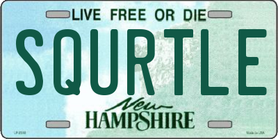 NH license plate SQURTLE