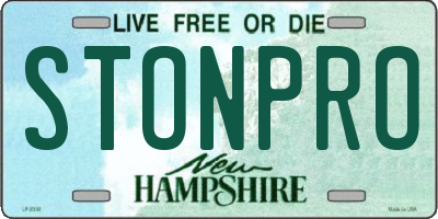 NH license plate STONPRO