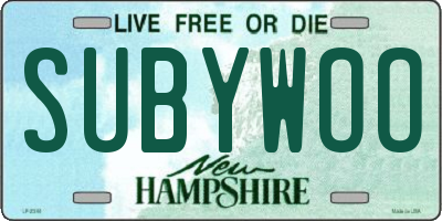 NH license plate SUBYWOO