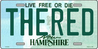 NH license plate THERED